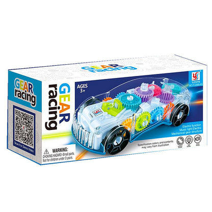 Transparent Gear Concept Light Music Electric Toy Car Model