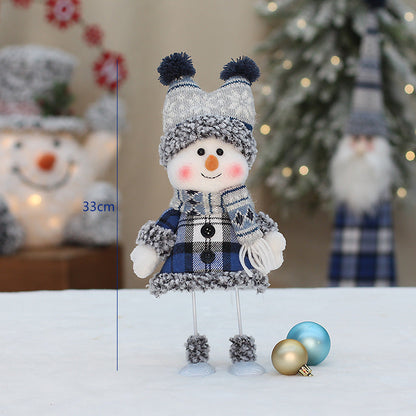 Blue Fabric Figurine Doll Cute