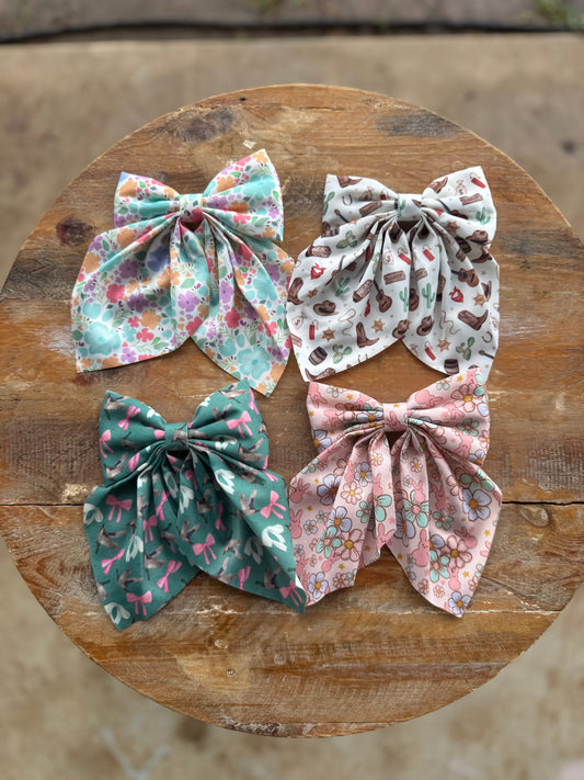 Printed sailor bows (FINAL SALE)