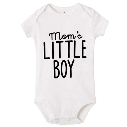 Mom's Little Boy Multicolor One-piece Romper Baby Bodysuit