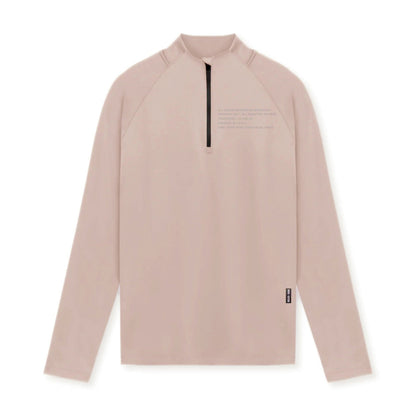 Men's Small Turtleneck Slim-fit Half Zipper Training Long Sleeve T-shirt