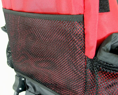 ClevrPlus Cross Country Baby Backpack Carrier, Red, Toddler Hiking Backpack with Comfortable Seat, Adjustable Straps & Belt, Foldable Frame Lightweight Large Capacity Child Carrier for Outdoor