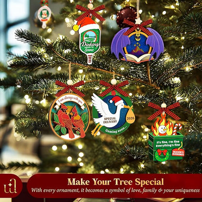 Coming Soon Baby Announcement 2026 - Pregnancy Announcement Ornament, Expecting Parents To Be Unique Gifts For Family Husband, Expecting Baby Ornament 2026, Christmas Pregnant Ornaments 2025