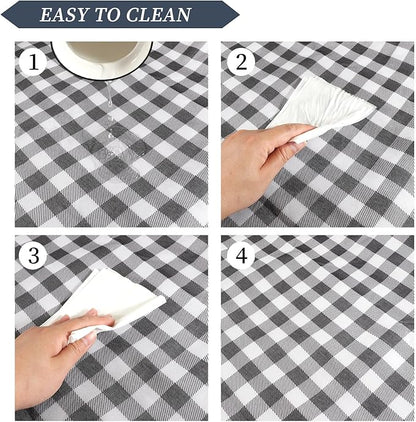 Picnic Blanket Waterproof Beach Rug 80''x80'' Picnic Mat Washable Lightweight with Handle Navy Blue Checkered for Hiking Travelling Outdoor Camping,Parks