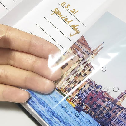 Holoary Photo Album 4x6 160 Photos Two Pictures Per Page, Memo Writing Area for Each Pocket, 160 Pockets 4”x6”, Printed Book Cover Travel Design Natural Beach Vacation Honeymoon Memories