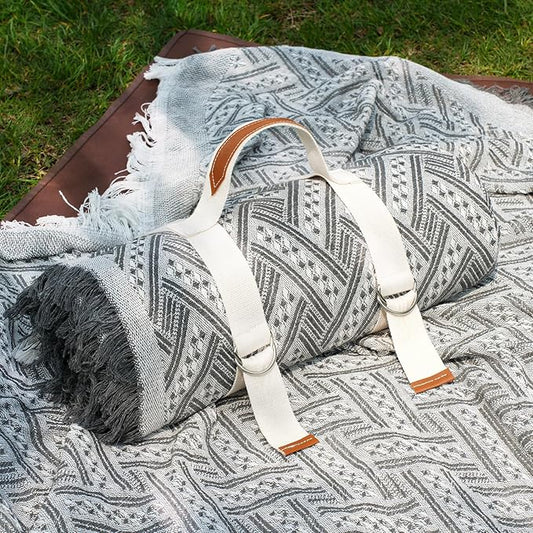 2 in 1 Extra Large 80"* 80" Rug Picnic Waterproof Outdoor Beach Blanket Foldable Camping Mat Car Travel Necessities Mountaineering Essentials Camper Accessories Backpacking Gear Trip Supplies