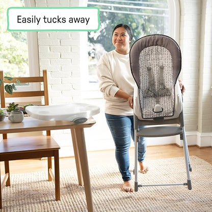 Ingenuity Trio Foldaway 6-in-1 Baby High Chair, 6 Ways to Use, Toddler Chair, Foldable Legs, 6M-5Y - Endless Blooms