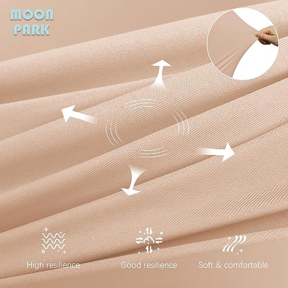 MOON PARK Pregnancy Pillows for Sleeping - U Shaped Full Body Maternity Pillow with Removable Cover - Support for Back, Legs, Belly, HIPS - 65 Inch - Brown - Cooling Cover