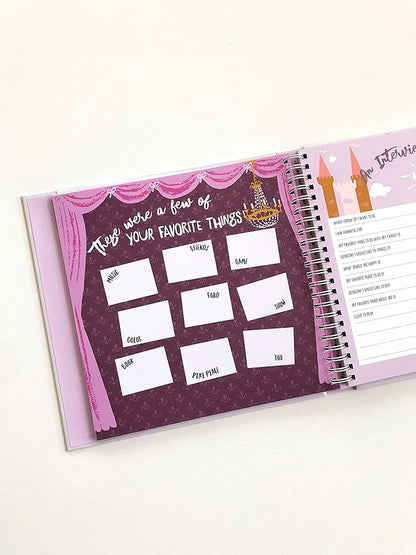 Lucy Darling The Little Years Toddler Baby Memory Book - Ages 1 to 6 Years Old Album For Baby Girl - Milestone Scrapbook To Record Precious Memories - Keepsake Record Book