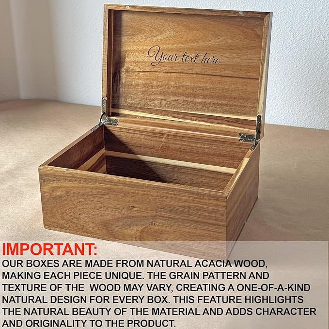 Baptism Keepsake Box - Personalized First Communion Gifts for Boys, Christening Storage for Baby, Unique Baptism Gifts for Girls, Engraved Confirmation Keepsake Box with Name 11 x 8 x 4,75 in