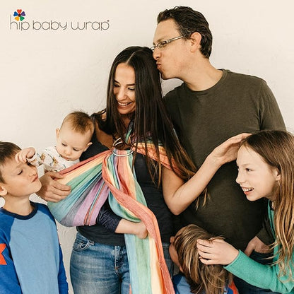 Hip Baby Wrap Ring Sling Baby Carrier for Infants and Toddlers - Beautiful, 100% Soft Cotton Baby Wraps Carrier for Babies 8-35 lbs - Perfect Baby Shower Gifts Moms and Dads - Nursing Cover (Sahara)