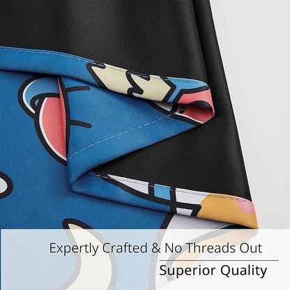 Kids Blackout Curtains - Space Dog Design, 100% Blackout, 2 Panels, Each W52×L84, Thermal Insulated, Noise Reducing & Energy Efficient for Kids Bedroom, Turn your child’s room into a fun adventure