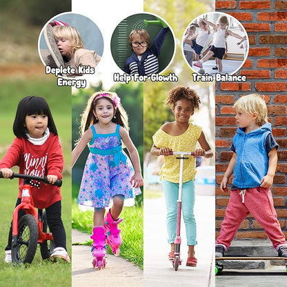 Soft-Style Kids Knee and Elbow Pads with Bike Gloves, Flexible Impact-Resistant Gear for Ages 2-11, Designed for Balance Bikes, Roller-Skating, and Skateboarding
