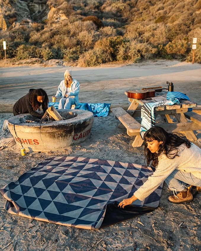 Nomadix Festival Blanket - Perfect for Picnics, Camping, & Lawn Seating - Plush Top & Water Resistant Base - Made with Post Consumer Recycled Materials - Tie-Dye Multi - 60x70