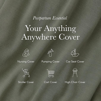 Solly Baby Nursing Cover, Ultra-Breathable, Lightweight Breastfeeding Cover-Up, Buttery-Soft Fabric, Universal Fit, Postpartum Essentials, Newborn Must Haves, Bleu Toile