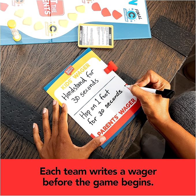 Beat The Parents Classic Family Trivia Game, Kids Vs Parents, with 25 Bonus Cards for Ages 6 and up (Amazon Exclusive)