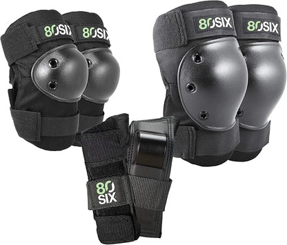 80Six Kids Multi-Sport Pad Set with Wristguards, Elbow Pads, and Knee Pads, Designed by Industry Leading Brand Triple 8