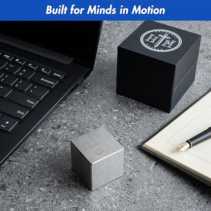 Heavenly Metals 4-Piece Cube 3D Puzzle for Adults – Stainless Steel Desk Toy and Fidget, Zero Tolerance Wire EDM Cut Office Gift for Men & Women