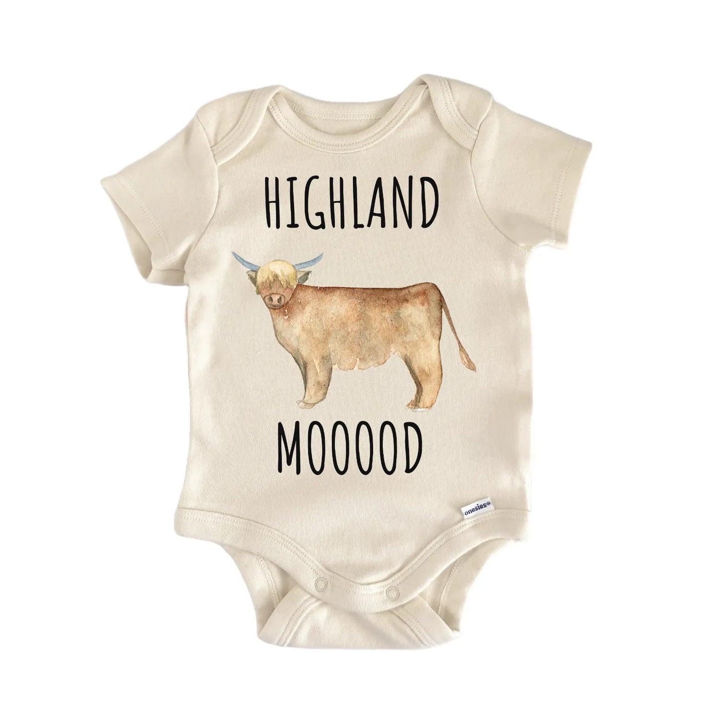 Highland Cow Scotland Baby Gift Baby Bodysuit