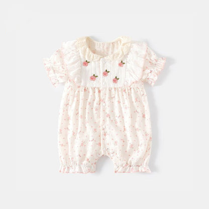 Summer Thin Super Cute Sweet Short-Sleeve RomperCrawling Suit