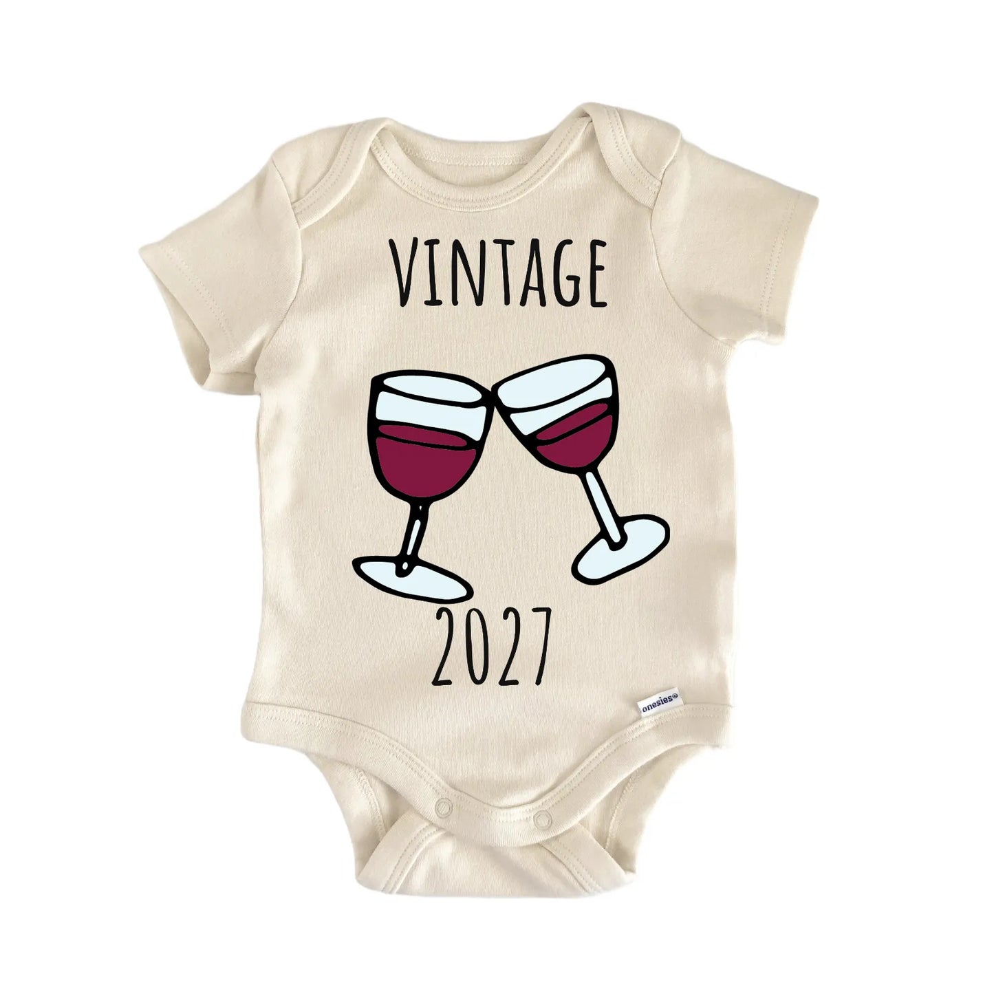 Vintage 2027 Wine Grapes Vineyard Infant Gift Baby Bodysuit
