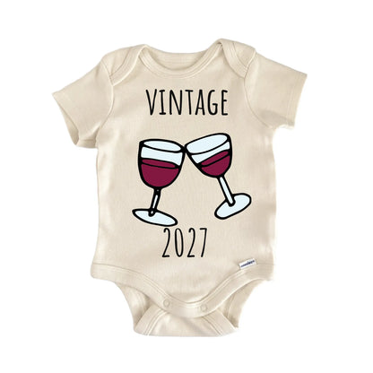 Vintage 2027 Wine Grapes Vineyard Infant Gift Baby Bodysuit