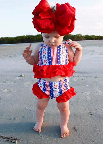 Little Miss America 2 Piece Swim Suit (FINAL SALE)