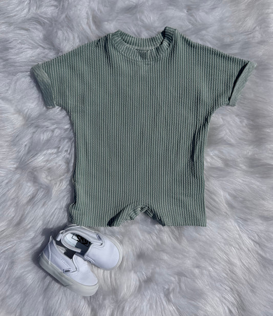 Palm Paradise Ribbed Romper