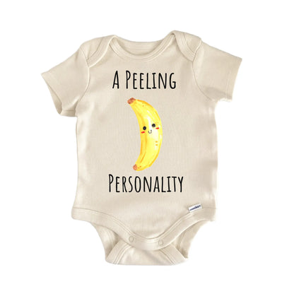 Peeling Banana Peel Fruit Monkey Baby Gift Baby Bodysuit
