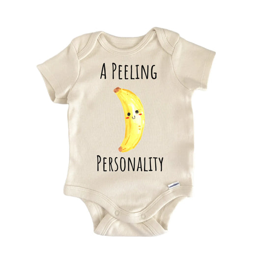 Peeling Banana Peel Fruit Monkey Baby Gift Baby Bodysuit