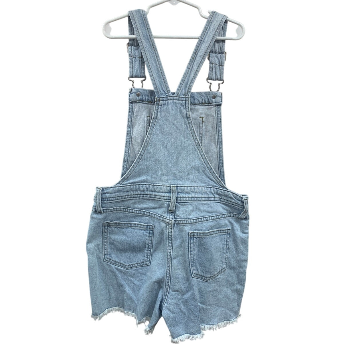New Cat & Jack Girls Large (10/12) Blue Denim Stretch Shortalls Overalls