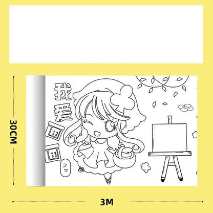 Children's Graffiti Scroll Color Filling Drawing Paper
