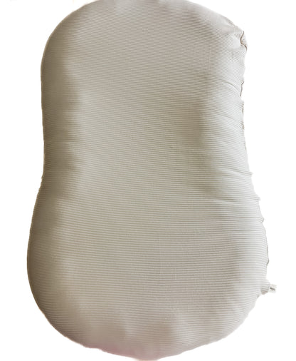 Oat Ribbed Baby Lounger Cover