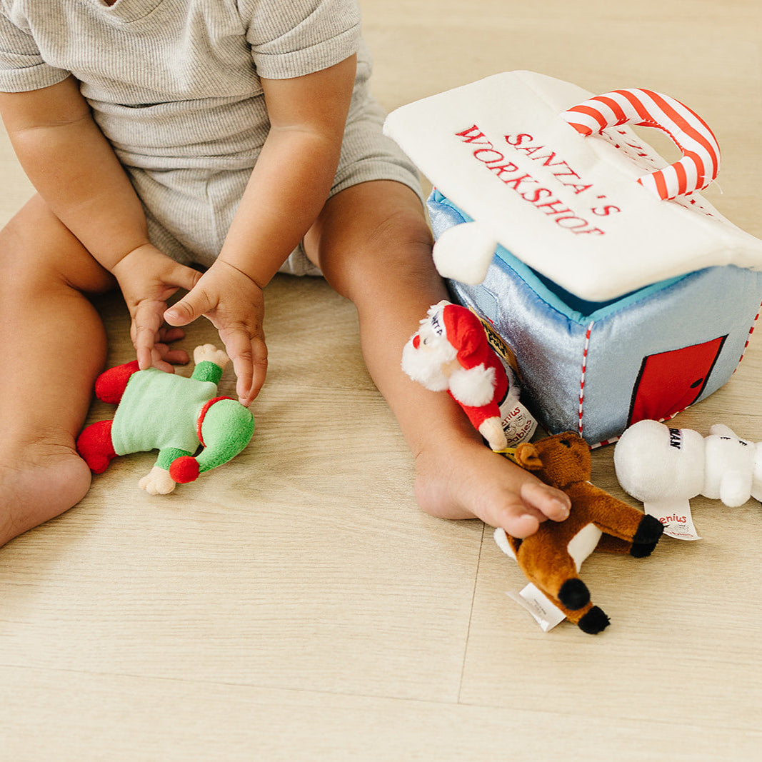 My First Christmas Santa's Workshop Playset with 4-Count Sensory Toys