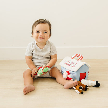 My First Christmas Santa's Workshop Playset with 4-Count Sensory Toys