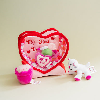 Valentine's Day Fill & Spill Playset with 4-Count Sensory Toys