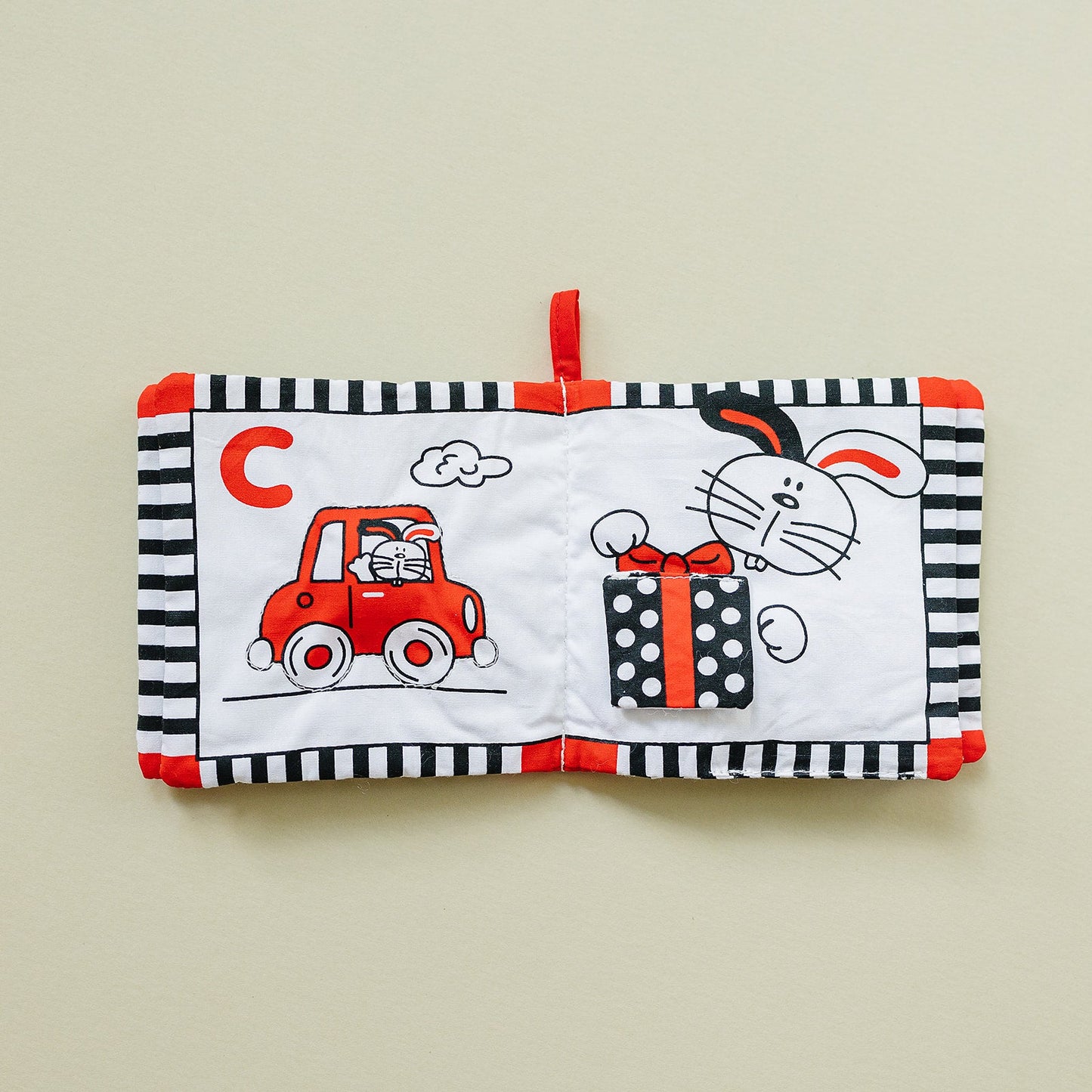 Soft Cloth Book of ABCs — High Contrast Black, White, Red