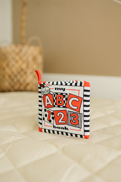 Soft Cloth Book of ABCs — High Contrast Black, White, Red