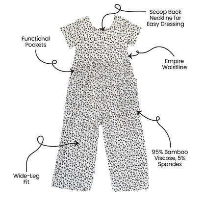 Allie Leopard Bamboo Leggy Romper