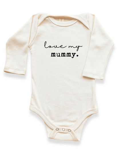 Love My Mummy Organic Bodysuit Long Sleeve