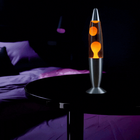 COOL RED Metal Bottom Wax Volcano Lava Lamp