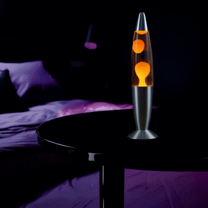 COOL RED Metal Bottom Wax Volcano Lava Lamp