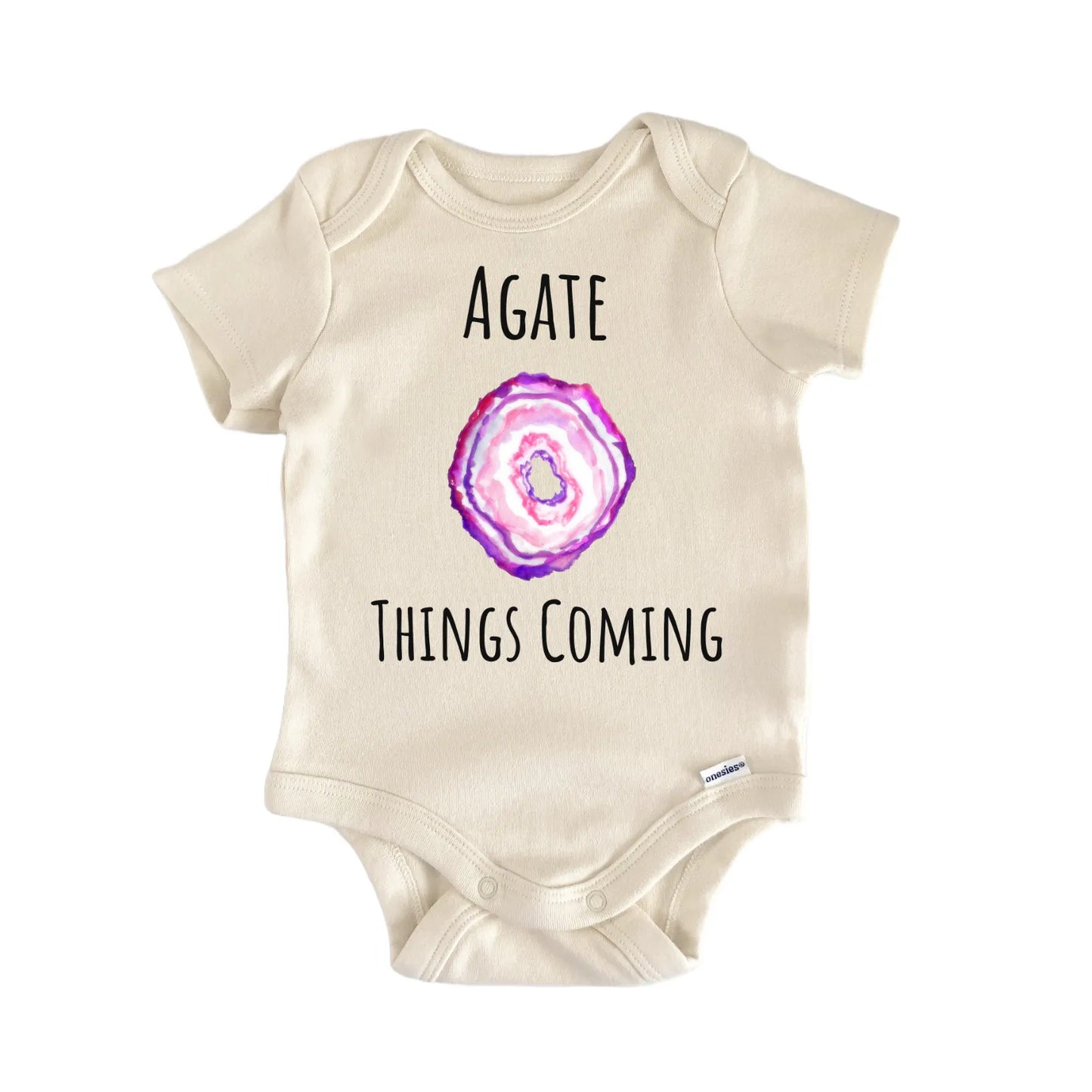 Agate Gem Quartz Geologist Crystal Magic Baby Gift Baby Bodysuit