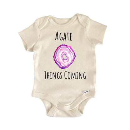 Agate Gem Quartz Geologist Crystal Magic Baby Gift Baby Bodysuit