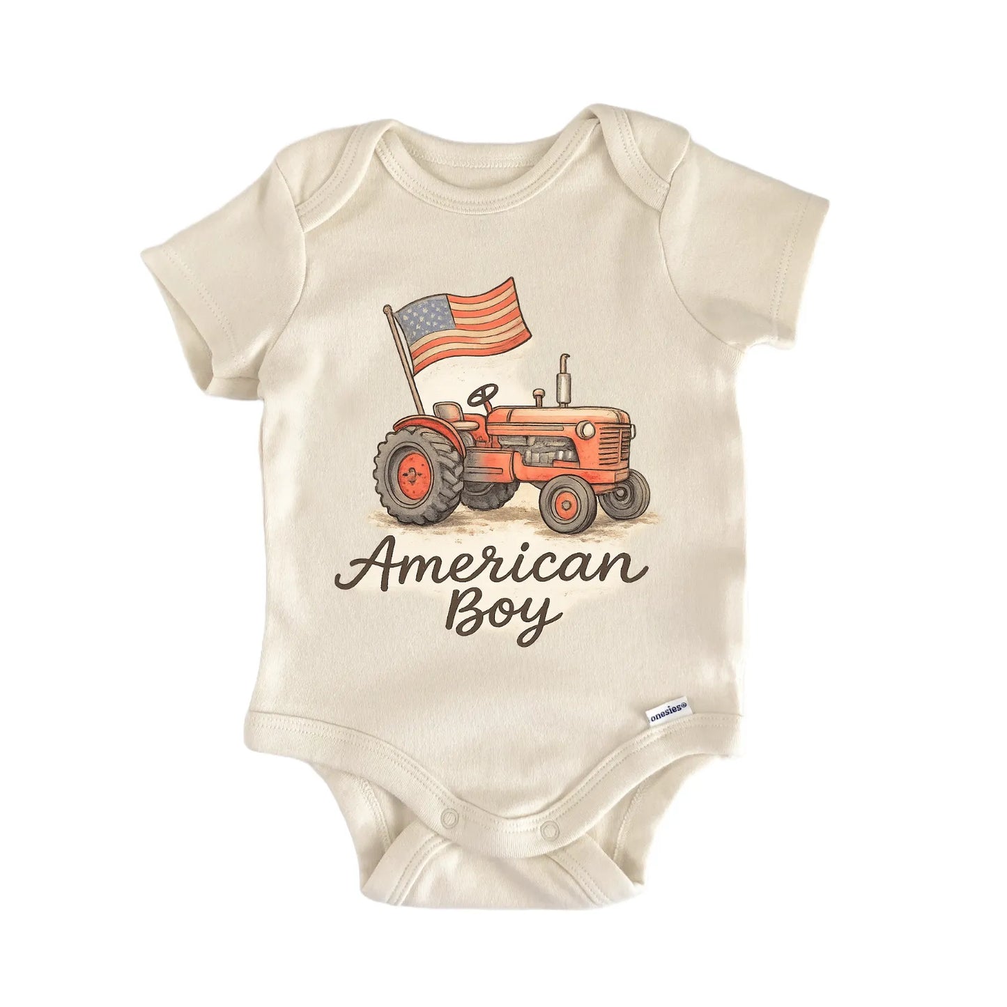 American Boy Farmer Infant Gift Baby Bodysuit