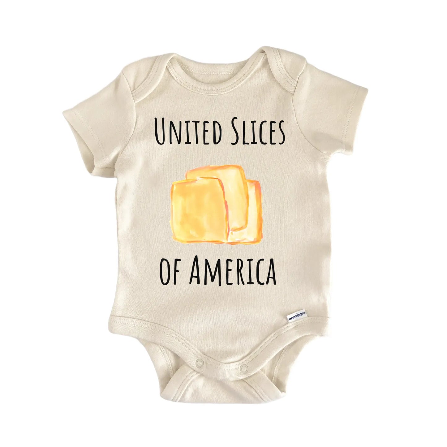 American Cheese Lover Foodie Sandwich Burger Newborn Gift Baby Bodysuit
