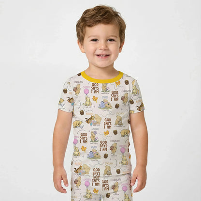 God Says I Am – Little Blessings Short Sleeve Shorts Pajama Set