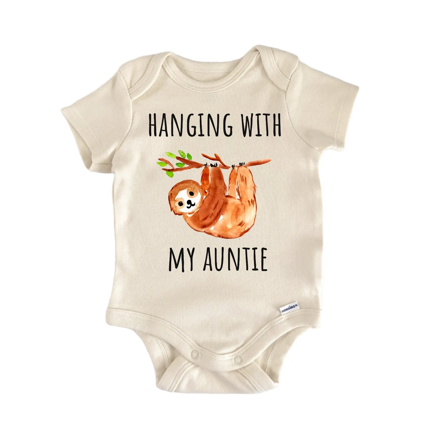 Auntie Sloth Aunt Animal Newborn Gift Baby Bodysuit