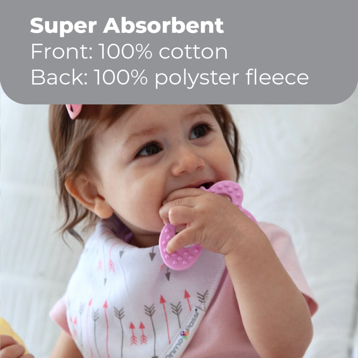 Primo Passi Bandana Bib, Pink Arrows
