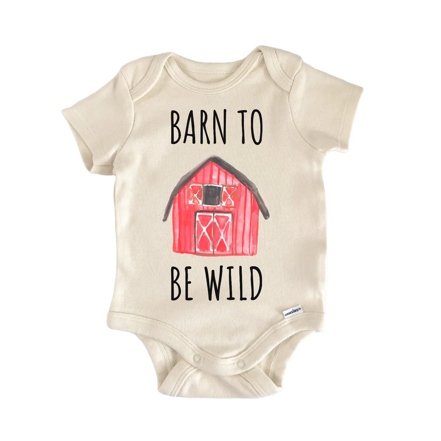 Barn To Be Wild Farm Farmer Newborn Gift Baby Bodysuit